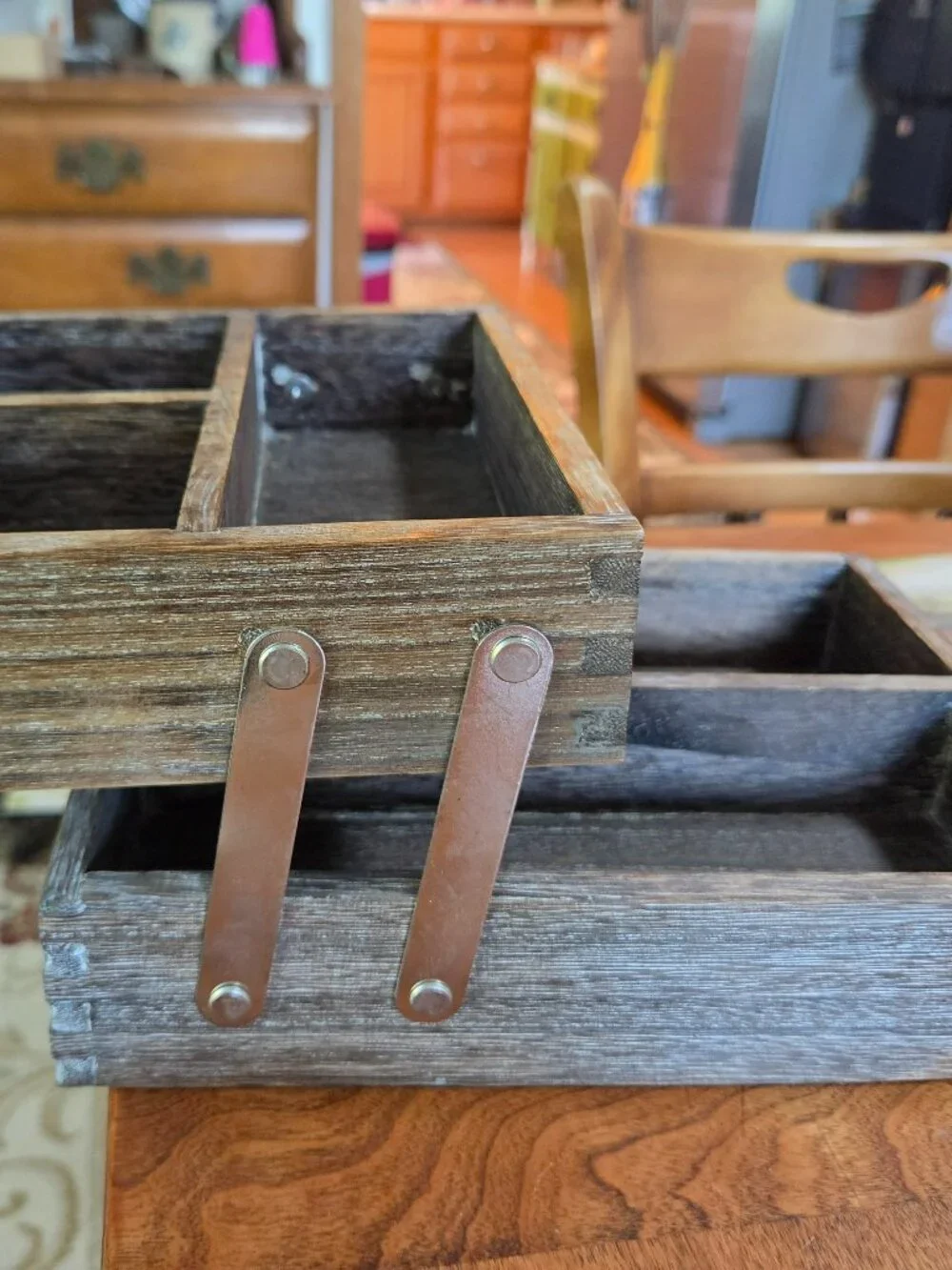WOOD ORGANIZER HINGED BOX LIFTS TO ANOTHER LEVEL